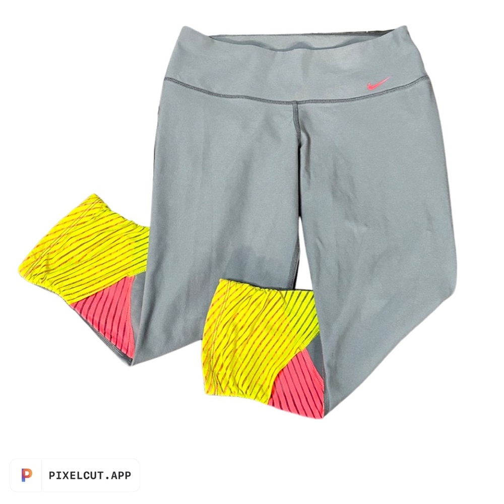 Nike Women’s Leggings | Dry-Fit | Small | Neon | Mid-Length
